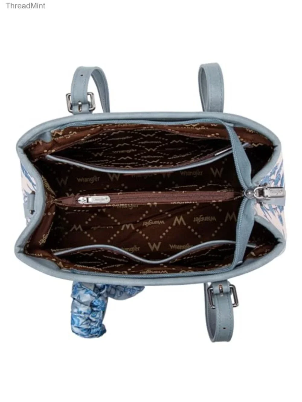 Vintage Embroidered Satchel Handbag with Detachable Crossbody Strap - Floral